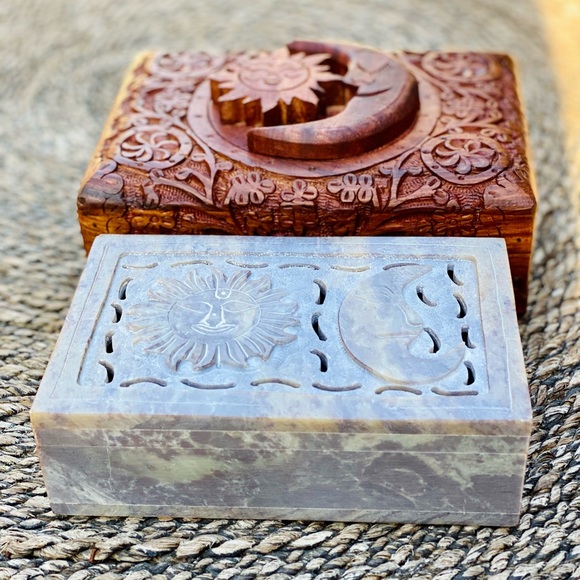 Pair of Sun & Moon Affirmations/ Jewelry Boxes
